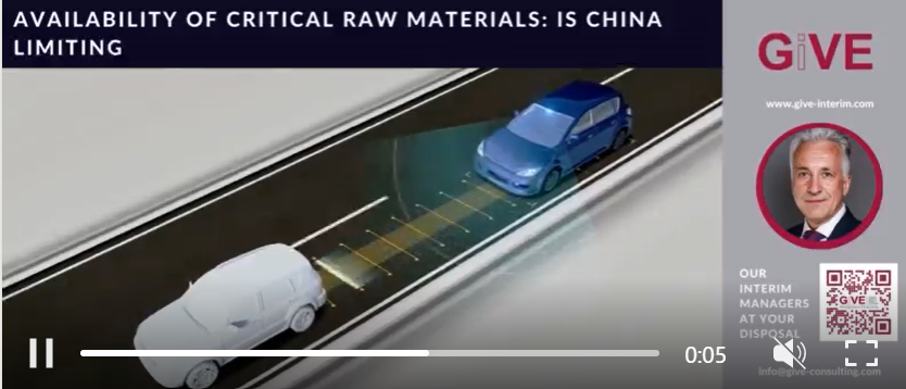Availability of critical raw Materias: is China limiting autonomous driving?